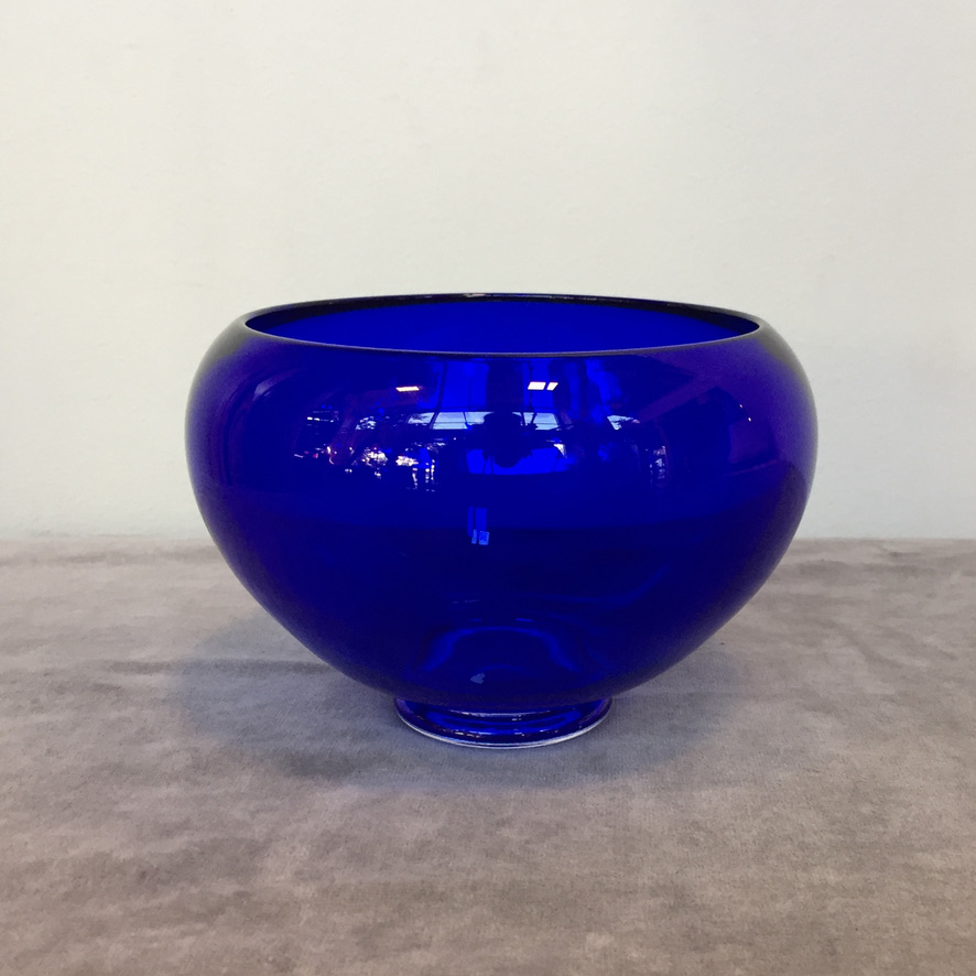 Beautiful Blue Glass Bowl by Ulf Johansson