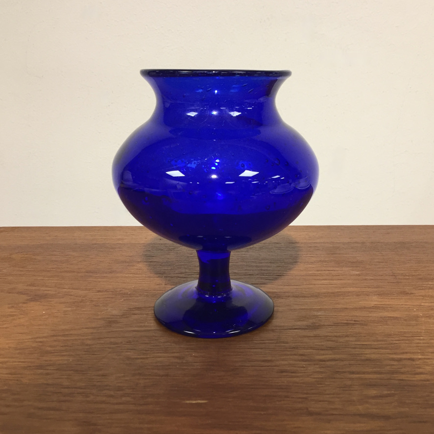 Blue Candlestick/Goblet by Erik Höglund