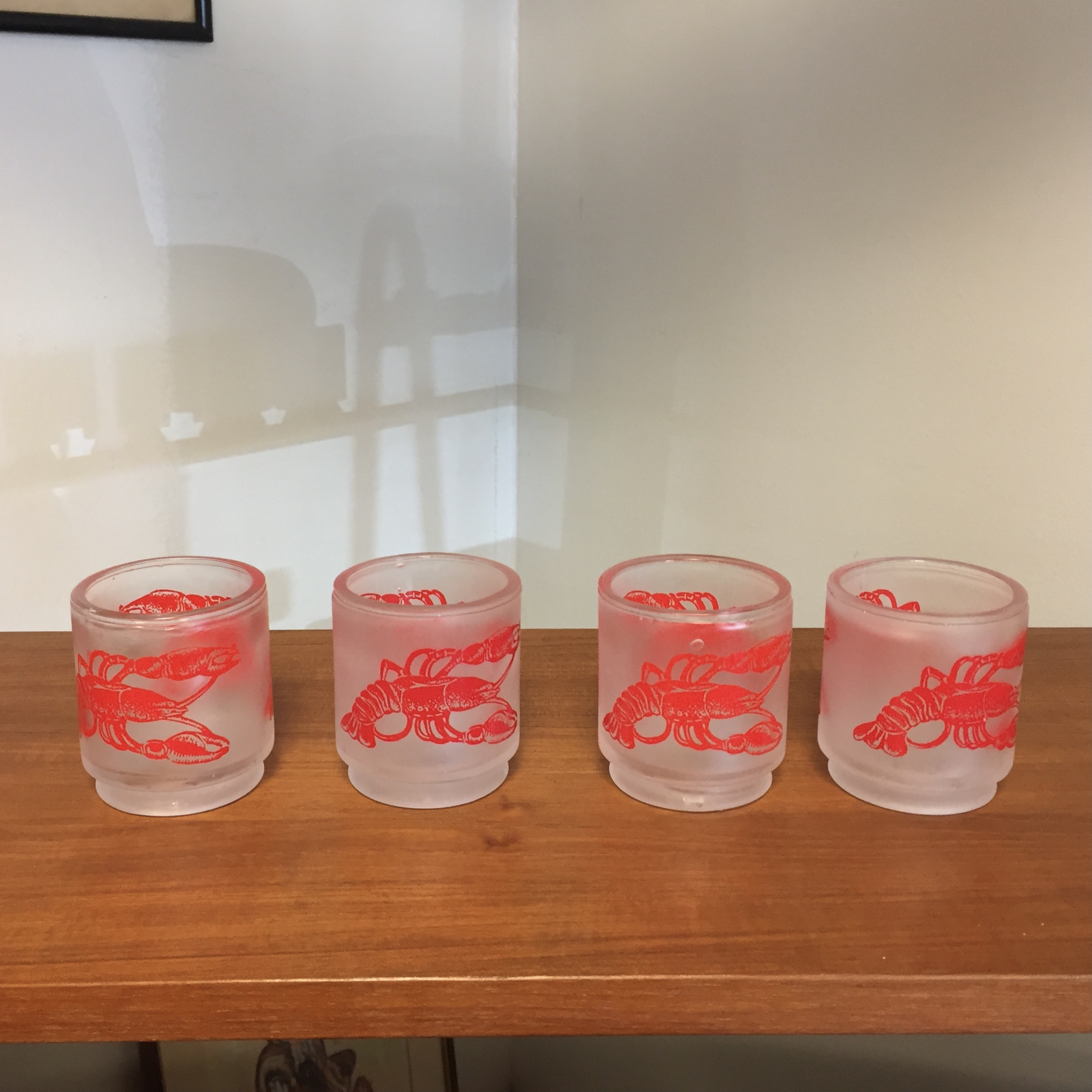 Festive Glass Lanterns with Crayfish Decor