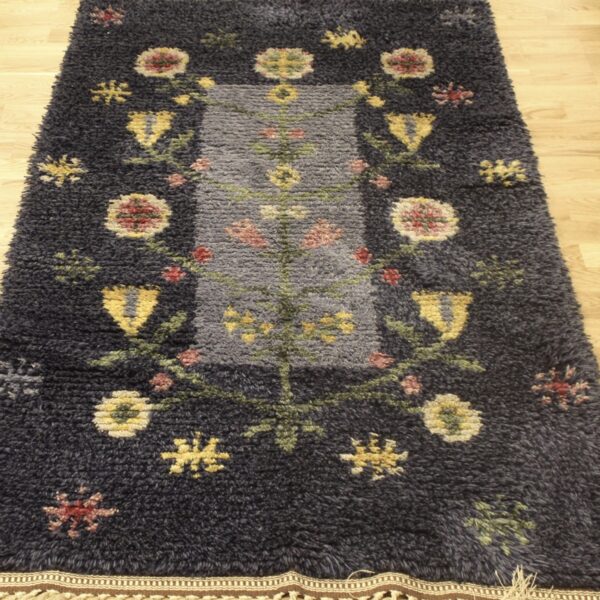 Retro Swedish Rya Rug 'TOL'