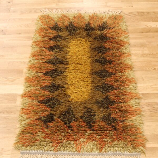 Retro Swedish Rya Rug -  'Quinn'