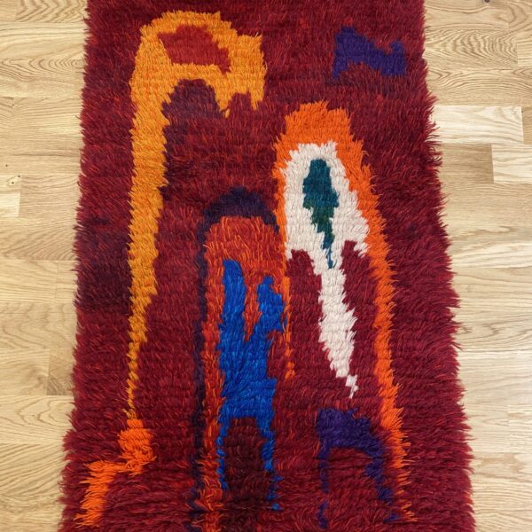 Vintage Swedish Rya Rug - Fingers
